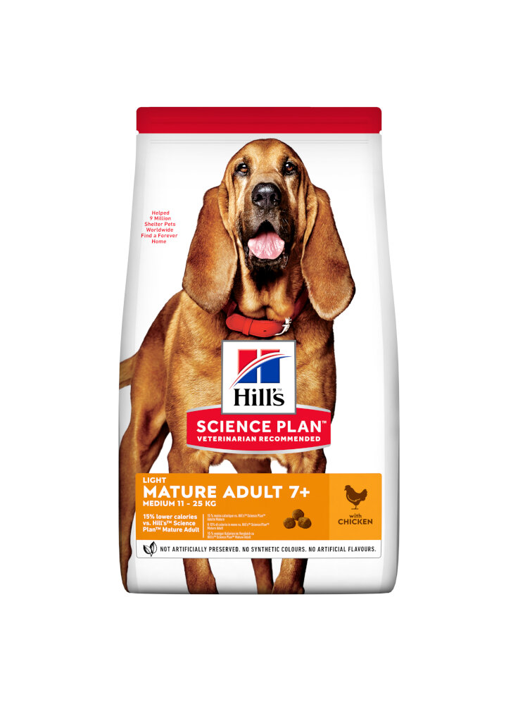 HILL'S SCIENCE PLAN Mature Adult Light Medium Alimento secco per cani al pollo